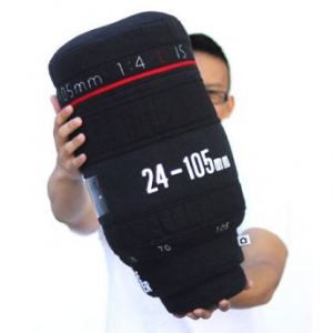 可愛的鏡頭抱枕