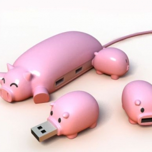 “一窩小豬”優(yōu)盤+集線器設計