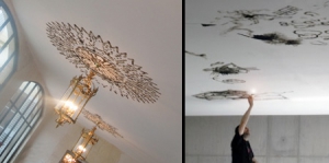 漂亮的天花板火燭畫