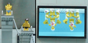 樂高小人們的奧運(yùn)跳水比賽