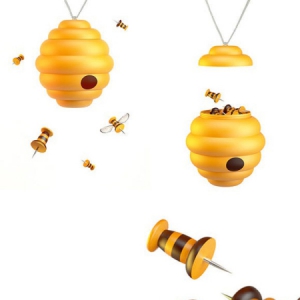 可愛的小蜜蜂工字釘