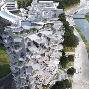 松果外形的公寓大樓