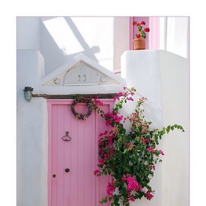 花草點(diǎn)綴的門