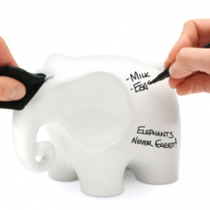 辦公桌上的記事白象