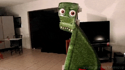 呆萌的霸王龍剪影