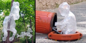 透明膠帶的藝術(shù)雕塑