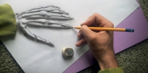 逼真3D素描畫作