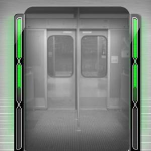 地鐵門上的紅綠燈