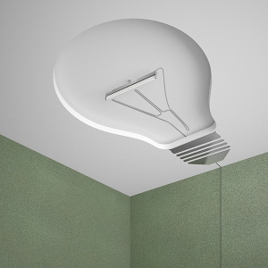 天花板上的燈泡吊燈