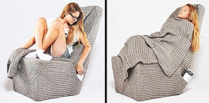 溫暖的裹毯座椅