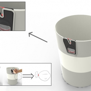 會(huì)自己封袋的垃圾桶