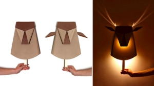 可愛的鹿頭壁燈