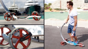 造型圓潤的滑板車