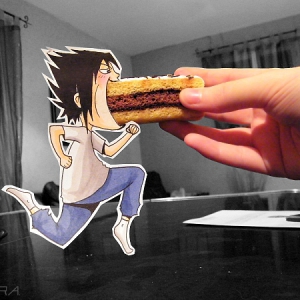 可愛的卡通紙片人攝影