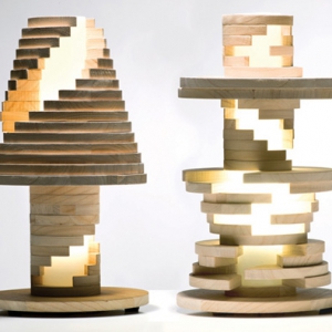 造型多變的木塊拼接燈