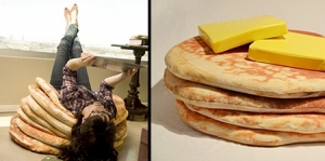 香甜的黃油燒餅坐墊