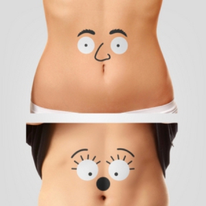 小肚子上的幽默貼畫