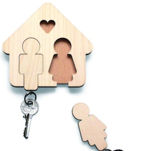 溫馨情侶鑰匙架