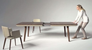 可自動(dòng)升起填充的拉伸長(zhǎng)桌