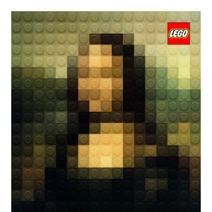 樂高模塊拼出的像素名畫