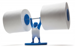 舉重的小人之廁紙架