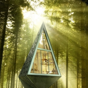 針葉林內(nèi)的環(huán)保居所