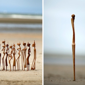 繡花針大小的人物木雕