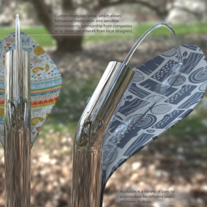 優(yōu)雅的花瓣飲水噴泉