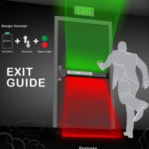 逃生門的紅綠指示燈
