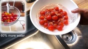 漏斗與濾網(wǎng)合一的洗菜碗