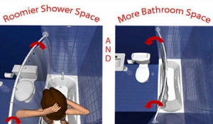 節(jié)約空間的浴簾掛桿