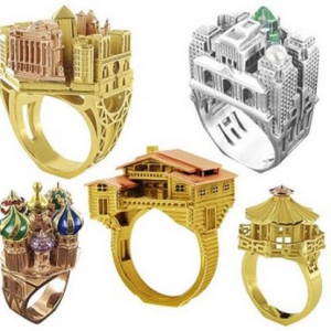 精美的建筑戒指賞