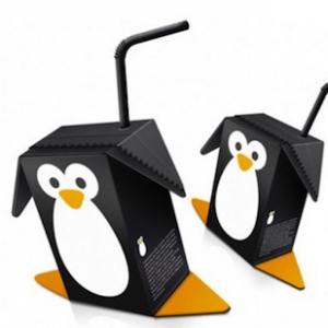 可愛的小鳥飲料包裝