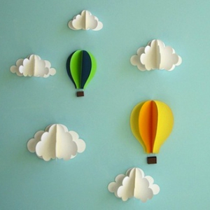 可愛的卡通紙片墻貼