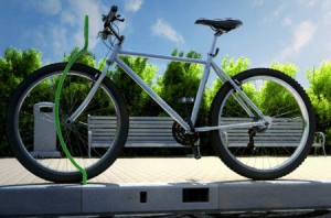 路邊的自行車(chē)充氣站