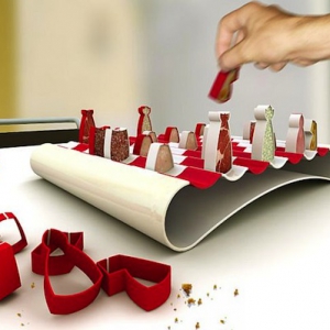 逗趣的食品國(guó)際象棋