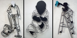 創(chuàng)意金屬線雕像