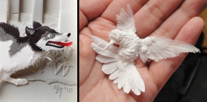 彩色紙雕畫欣賞