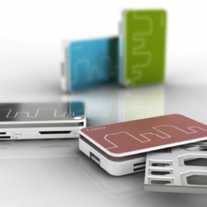 新型方盒收納讀卡器