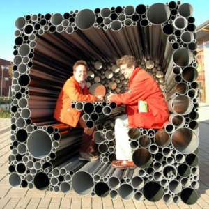 PVC管搭建的臨時建筑